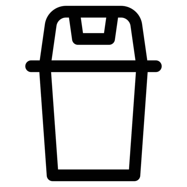 Çöp Atmak Için Büyük Bir Çöp Sepeti — Stok Vektör