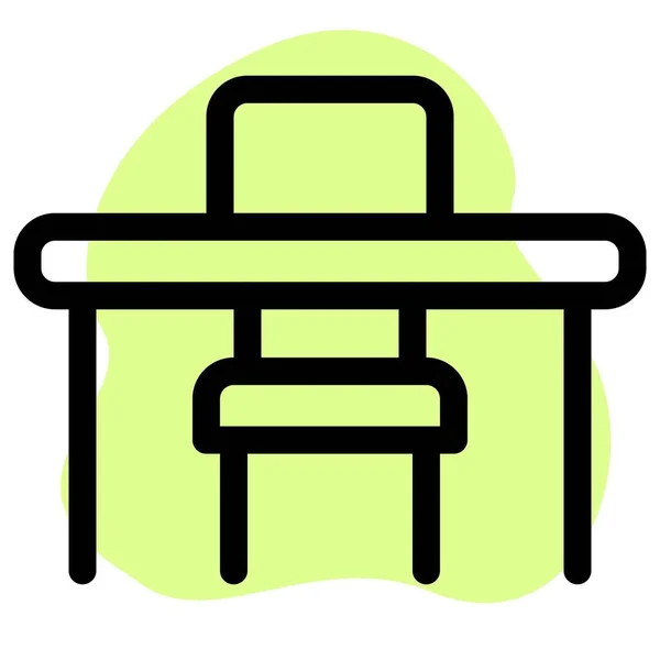 Schreibtisch Und Stuhl Zum Schreiben — Stockvektor