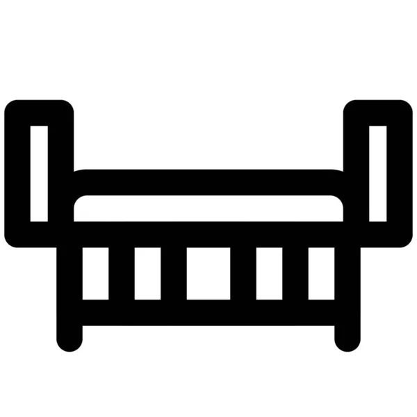 Малогабаритная Кровать Педиатрических Отделений — стоковый вектор