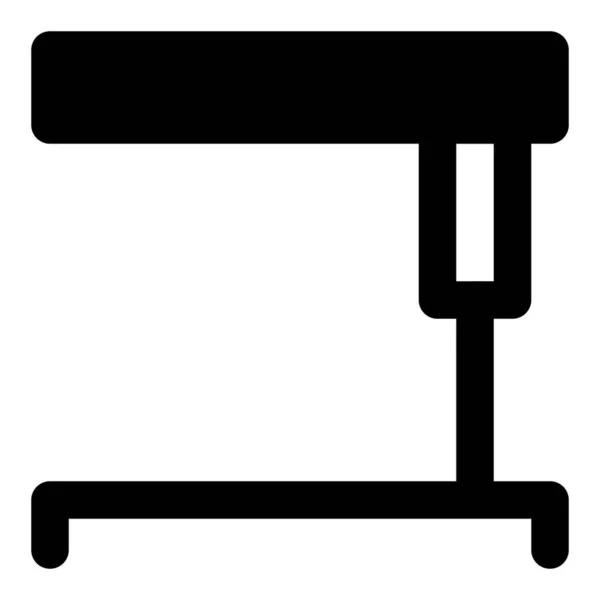 食品トレイを保持するために使用されるオーバーベッドテーブル — ストックベクタ
