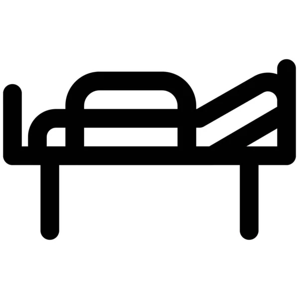 Ліжко Механічною Спинкою — стоковий вектор
