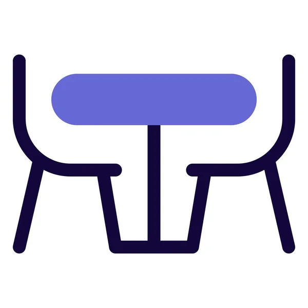 Τραπεζαρία Συνημμένη Καρέκλα — Διανυσματικό Αρχείο