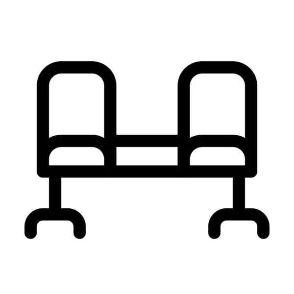 Configuração Cadeiras Sala Espera Para Pacientes — Vetor de Stock
