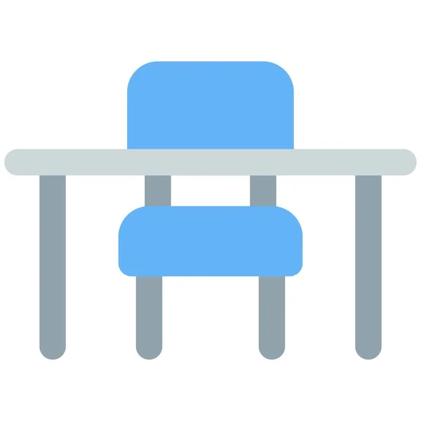 Yemek Odası Için Masa Sandalye — Stok Vektör