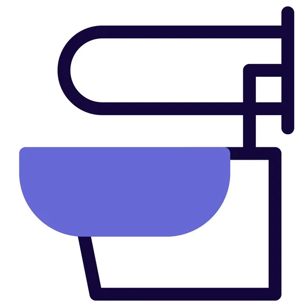 Toilet Met Side Support Voor Mensen Met Een Handicap — Stockvector