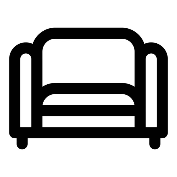 Sofá Almofadado Utilizado Para Relaxar —  Vetores de Stock