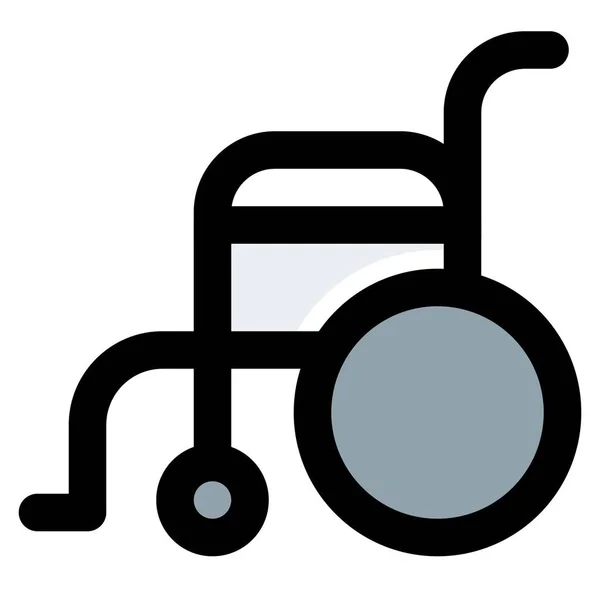 Αναπηρική Καρέκλα Που Χρησιμοποιείται Για Βοήθεια Κινητικότητας — Διανυσματικό Αρχείο