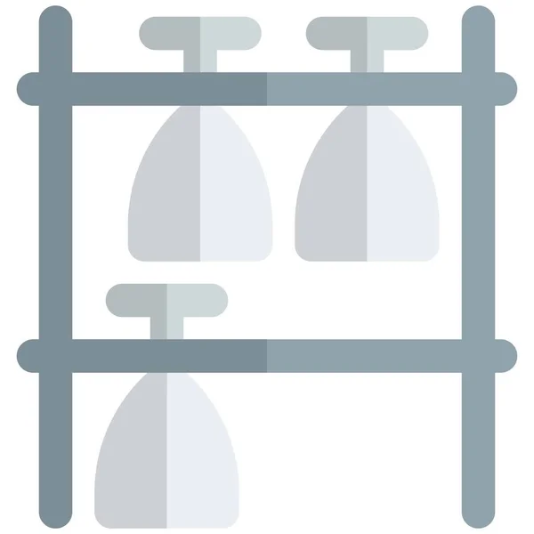 Maximize Your Storage Mounted Glassware Shelf — Stock Vector