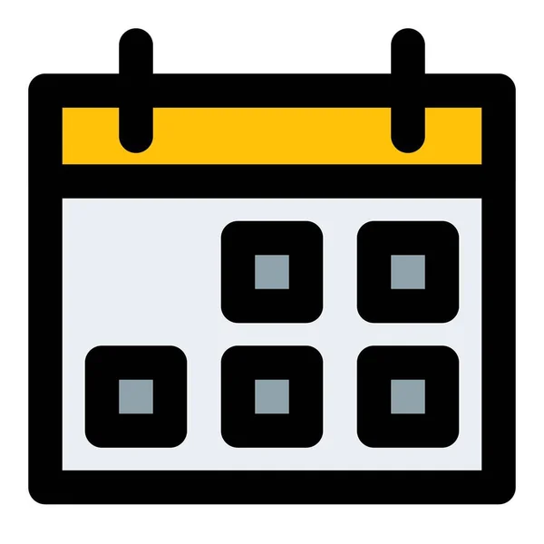 Calendario Oficina Utilizado Para Los Planes Programación — Archivo Imágenes Vectoriales