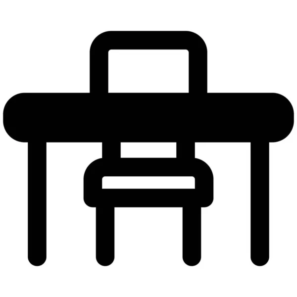 Set Desk Chair Writing — Stock Vector