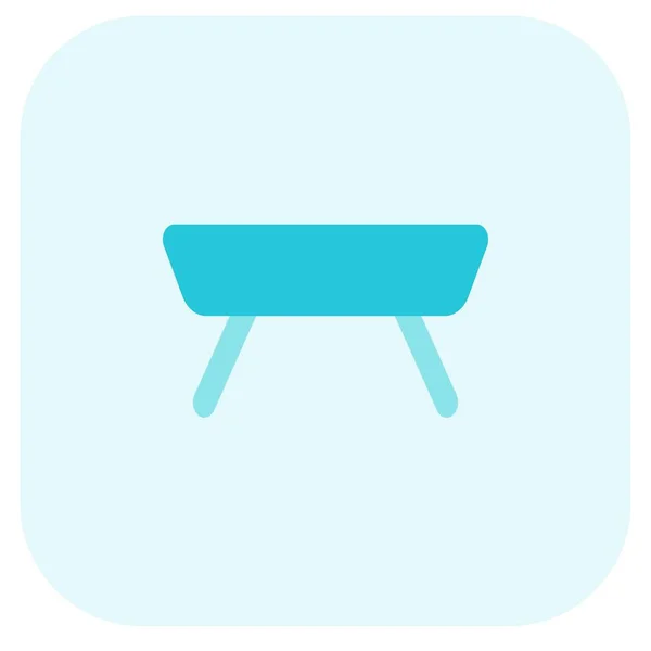 Přenosný Dřevěný Stůl Snadno Nese — Stockový vektor