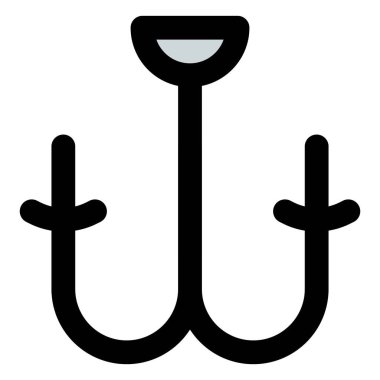 Ortam aydınlatması için kullanılan antik mum tutacağı.