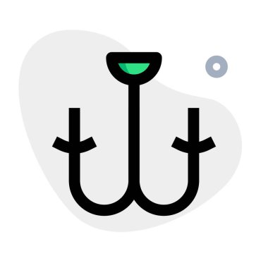 Ortam aydınlatması için kullanılan antik mum tutacağı.