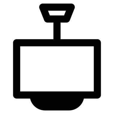 İç tasarım için duvara avize monte edilmiş..