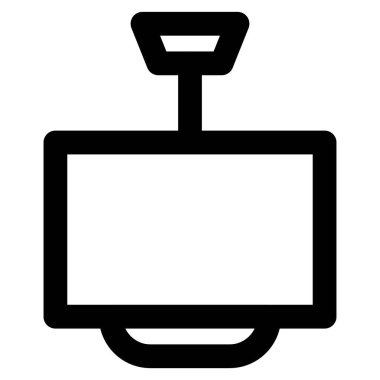 İç tasarım için duvara avize monte edilmiş..