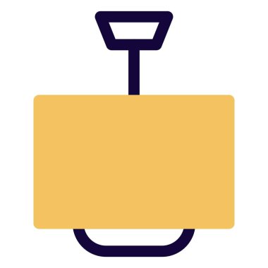 İç tasarım için duvara avize monte edilmiş..