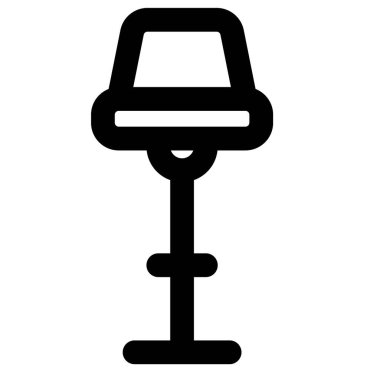 Oda için yer ayıran köşe lambası.