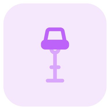 Oda için yer ayıran köşe lambası.