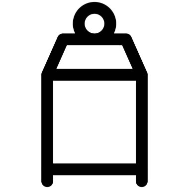 Yatağın yanına yerleştirilmiş dekoratif lamba..