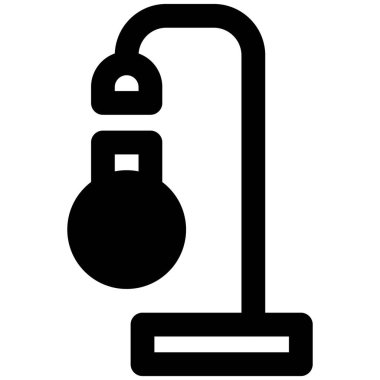 Uzun ayaklı dekoratif lamba.