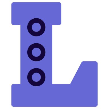 Dekoratif dizaynlı L şeklinde başucu ışığı.