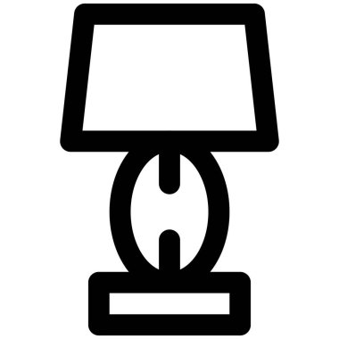 İç aydınlatma için gölgeli masa lambası.