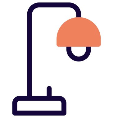 Bir iş yerinde kullanılan masa lambası.