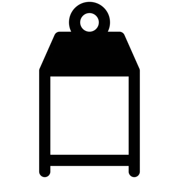 Dekorativní Lampa Umístěná Vedle Postele — Stockový vektor