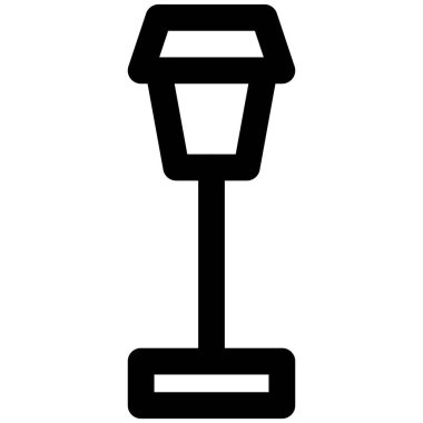 Gece için bahçe lambası.