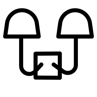 Işıklar için duvara monte edilmiş tutucu.