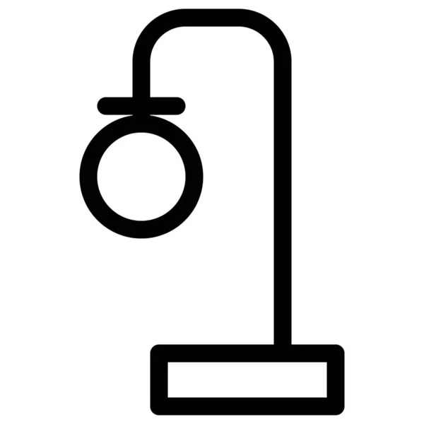 Stylová Stolní Lampa Dekorativní Doplněk — Stockový vektor
