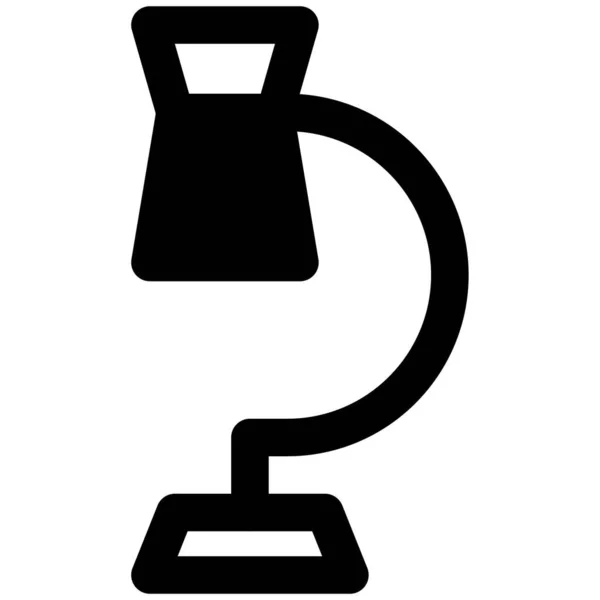 Стильная Настольная Лампа Прядильной Подставкой — стоковый вектор