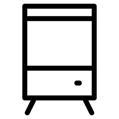 Sıkıştırılmış ahşap dolap veya dolap.