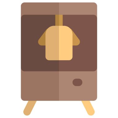 Kumaş dolabın içinde asılı..