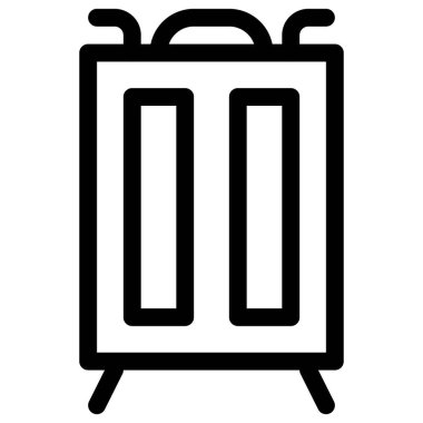 Eski moda ahşap gardırop ya da gardırop.