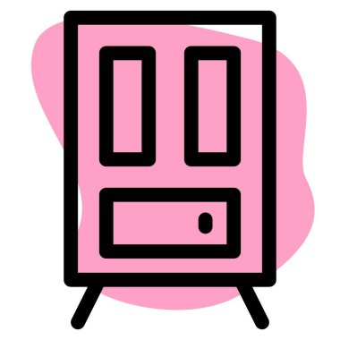 Antika ahşap dolabı oda dekorasyonu olarak kullanılıyor..