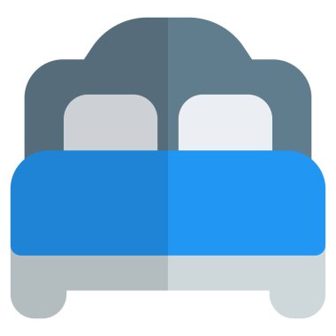 Şık yatak başlıklı ahşap yatak..