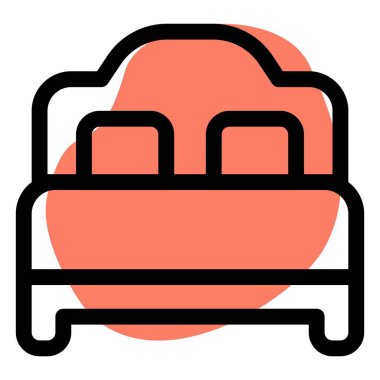 Şık yatak başlıklı ahşap yatak..