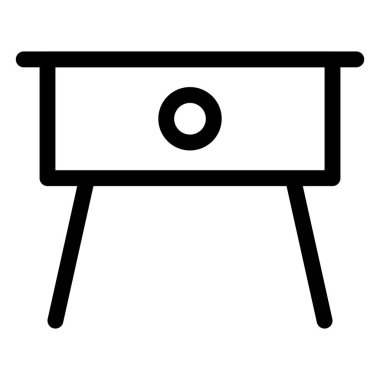 Modern ahşap masa yatağın yanına..