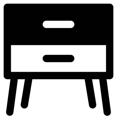 Ahşap büfe ya da çekmeceli masa.