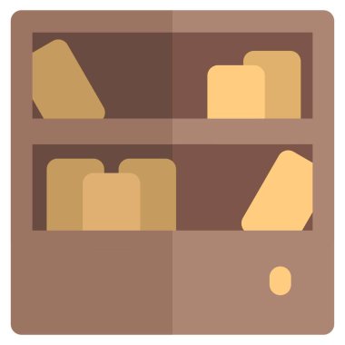 Kitapları saklamak için geniş kitaplık.