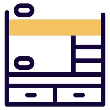 Çift katlı mobilya ya da ranza.