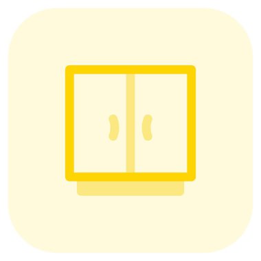 Kapısı olan tahta bir dolap..