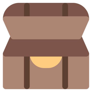 Hazine saklamak için eski bir sandık..