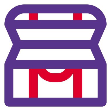 Hazine saklamak için eski bir sandık..