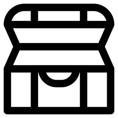 Hazine saklamak için eski bir sandık..