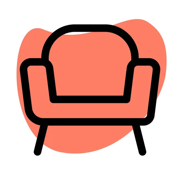 Gepolsterter Sessel Sofa Stil — Stockvektor