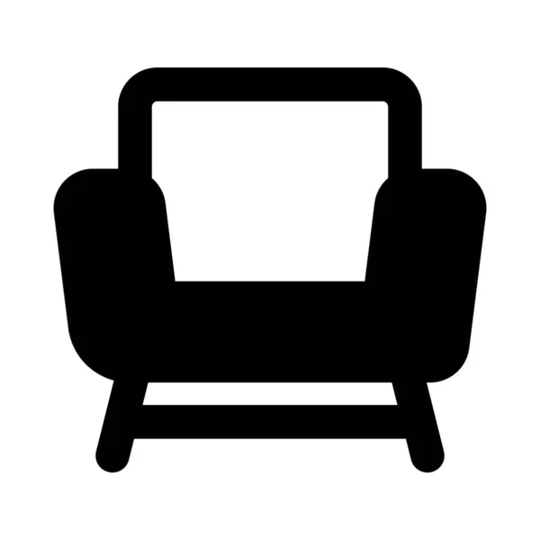 Стильное Кресло Боковым Отдыхом Гостиной — стоковый вектор