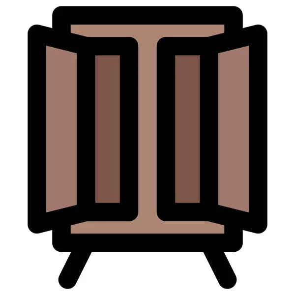 Классический Деревянный Шкаф Хранения — стоковый вектор