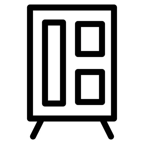 Κινητό Ξύλινο Ντουλάπι Πόρτα — Διανυσματικό Αρχείο